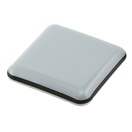 Prime-Line 1-3/4 in. Square Sliders, Black and Gray Plastic, PK4 MP75323